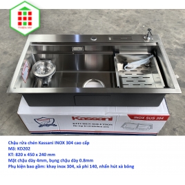 CHẬU RC CHÉN KASSANI INOX 304 CAO CẤP