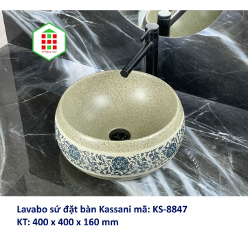 LAVABO ĐỂ BÀN CAO CẤP KASSANI KS-8847