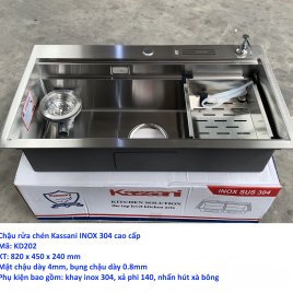 CHẬU RC CHÉN KASSANI INOX 304 CAO CẤP